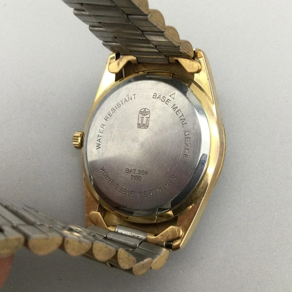 Jules Jurgensen TWU Local 513 Mens Watch 34mm Gold Tone Day Date New Battery